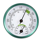 57MM Mini Round Wall Hanging Household Alloy Aluminum Analog Thermometer Hygrometer Temperature Humidity Meter No Need Battery