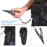 Aluminium Fishing Pliers Hook Remover Pliers Fish Holder Split Ring Tool Clip Clamp Line Cutters w/ Lanyard Fishing Accessories