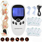 2 Channels Handheld Mini Muscle Stimulator Digital Massager Pulse With Sticker Portable Multifunctional Travel Pain Relief