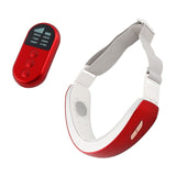 EMS Face Slimming Chin Lift Belt Machine Red&amp;Blue LED Photon Hot Compress Therapy V-Face Vibration Massager V-Line Up Tighten