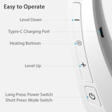 Neck Massager Heating Cervical Massager Neck Pain Relief 5 Massage Modes 15 Levels Intensity Voice Broadcast Remote Control