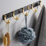 Bathroom Hardware Kit Punch-Free Triangle Space Aluminum Bathroom Shelf Towel Rack Hook Rack Black Gold Tissue Box Toilet Brush