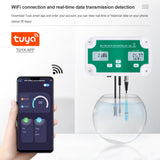 Wifi Water Quality Tester PH/EC/TDS/ORP/SALT/ Temp Meter Digital Water Analyzer Smart Monitor Tuya APP Online Remote Monitoring