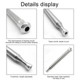 2pcs Blow Fire Tube Silver Cooking 6 Sections Outdoor Camping Picnic Stainless Steel Barbecue Collapsible Fireplace Traveling
