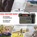 Portable Radio HRD-701 Outdoor Emergency Hand Crank Solar Dynamo AM/FM Radios Power Bank with LED Lamp