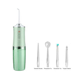 Home Portable Oral Irrigator USB Rechargeable Water Flosser Portable Dental Water Pick 220ML Water Tank Waterproof Teeth Cleaner