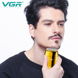 VGR barber rechargeable hair shaver for men finishing electric shaver beard razor bald head shaving machine with extra mesh
