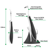 5 in 1 High Frequency Ultrasonic Dental Scaler Vibration Sonic Tooth Cleaner Remove Stains Tartar Scraper Teeth Whitening Polish