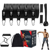 250LBS Resistance Bands Set with Workout Bar Exercise Band Fitness Stick Home Gym Bodybuilding Pilates Bar Kit Fitness Equipment