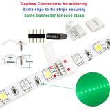 5PIN LED Strip Connector Kit - 10mm 5050 RGBW LED Connector Kit Include 9.8FT Extension Cable, Strip to Strip Jumper