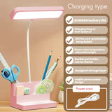 LED Table Lamp For Children Pen Storage Eye Protection Stepless Dimming Desk Lamp Study Student Lamp Office