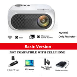 Mini Projector Support 1080P Full HD Native 480P LED Projector For Android Phone iPhone iPad Stick  cell phone projector