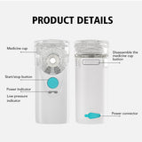 Ultrasonic Nebulizer Health Care Mini Handheld portable Inhale Nebulizer silent Children Adult Rechargeable Automizer Humidifier