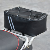 8L Storage Luggage Cycling Accessories With Rain Cover Travel PU Leather Pannier Bike Bag Rack Rear Carrier Trunk Large Capacity