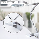 Magnifying Glass Desk Lamp,8X Magnifier Lamp Eye Protection Beauty Makeup Tattoo Light Reading LED Table Light with Clip