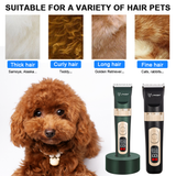 Pet Dog Cat hair clipper Low noiser Trimmer Electrical Animals Grooming Clipper LCD Display Rechargeable Haircut Shave Machine