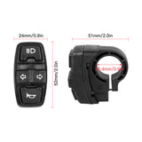 3In1 Ebike Headlight Turn Light Horn Switch Scooter Handlebar Lamp Horn Turning Light Motorcycle Horn Turn Signal Light Switch