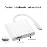 Adaptador for iPhone 12 Pro Max Mini X XS ipad to TV HDMI-compatible Cable Sync Video Transmission AV Adapter Phone Accessories