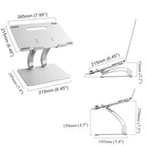 Aluminum Laptop Stand Height/anlge Adjustable Multifunction Tablets Book Notebook Cooling Holder