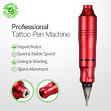 Complete Rotary Tattoo Machine Pen Set Tattoo Kit LCD Power Pedal Permanent Makeup Machine Assortment RU Fast Shipping