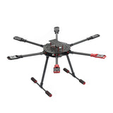 Saker610 610mm  / Saker675 675mm6-axis Carbon Fiber Folding Rack DIY RC Drone Hexacopter Frame Kit with Landing skid Motor Mount