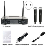 Wireless Dual Handheld Microphone 2 Channel VHF Mic KTV System Karaoke EU Plug