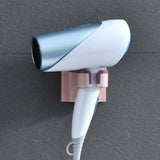 Hair dryer holder Bathroom Equipment Wall-mounted No Drilling Bathroom Organizer  Storage Shelf Stand For Bathroom Accessories