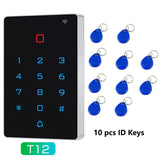 Waterproof WiFi App Backlight Touch 125khz RFID Card Access Control keypad WG 26 output Anti-disassembly Alarm