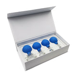 4Pcs Glass Suction Cup Facial Massage Set Vacuum Cupping Rubber Head Anti Cellulite Massager Jar Slimming Cans Body Care Therapy