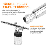 T187 0.3mm Airbrush Set for Model Making Art Painting Set Airbrush+7CC Pigment Cup+20CC Pigment Cup+Wrench+Dropper