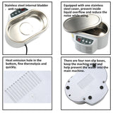 500ml Ultrasonic Jewelry Cleaner Ultrasonic Bath for Jewelry Watches Glasses Makeup Brush Ultrasound Cleaning Machine