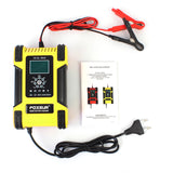 Large Power 12A Car Battery Charger Universal 12V 24V Battery Charger &amp; Maintainer for SUV Truck Car AGM GEL WET Lithium LiFePO4