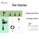 LED Indoor Outdoor Smart Garden Plants Watering System Garden Timer Controller Automatic Irrigation System Hose Devices Tools