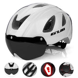 GUB Breathable Cycling Helmet with Rear Light Magnetic Goggles Women Men Lightweight Safety Helmet Racing Bike Helmet