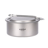 LIXADA Titanium Camping Stove Alcohol Stove Pocket Stove Outdoor Wood Burning Stove Camping Pot Holder BBQ Firewood Bracket