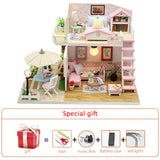 New Diy Dollhouse Kit Wood Little House Miniature Building For Adult Baking Cake Room Kids Toys Doll House Furniture Accessories