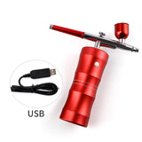 Mini Air Compressor Moisturizing spray Kit Airbrush portable high pressure water oxygen Nano Mist Sprayer Skin Care Tools