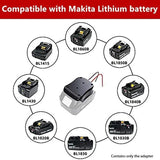 Battery Adapter for Makita 18V Battery Dock for Power Wheels Adapter for Ride on Cars Modify DIY Cordless Light Robotics
