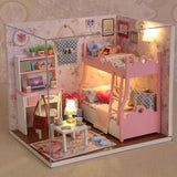 DIY Doll House Miniature Dollhouse With Furnitures Wooden House Miniaturas Toys For Children New Year Christmas Gift C&M