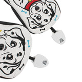 1PC Golf Headcover Cute Dalmatians Golf Club Head Cover for Driver Fairway Hybrid Clubs Leather Protector Wood Covers Number Tag