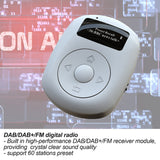Hands Free DAB Digital Radio ABS With Bluetooth-Complitable Portable OLED Display with Earphone Charging Cable