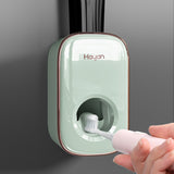 New Automatic Toothpaste Dispenser Wall Mount Bathroom Accessories Waterproof Toothpaste Squeezer Toothbrush Holder