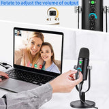 Microphone for Gaming,USB Microphone Kit for iPhone, PC/Mac Professional Plug&amp;Play Studio Microphone with Stand