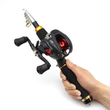 1.65m Casting Rod and Baitcasting Reel set Fishing rod with reel Portable Travel lure Rod 10-30g Lure Weight Trout Boat Rod