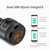 QC3.0 Fast Car Charger Bluetooth 5.0 FM transmitter Wireless Hands-free Kit Cars Modulator USB Flash Drive MP3 Player