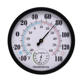 10 inch Indoor Outdoor No Battery Weather Thermometer Hygrometer Wall Hygrometer for Patio, or Decorative