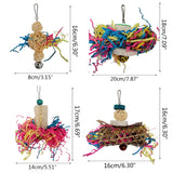 5 Pcs Parrots Shredding Toys Parakeet Chewing Foraging Toy Bird Cage Accessories for Lovebird Cockatiel Pet Bird Supplies