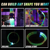 Glowing Race Track With LED Light Up Cars Race Car Track Sets Flexible Railway Assembled Track Birthday Gift For Childrens Toys
