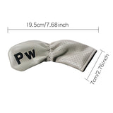 9Pcs Golf Iron Covers Perforated Colored 4 5 6 7 8 9 P A S Iron Head Cover PU Leather Waterproof Golf Club Head Covers Unisex