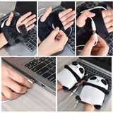 Mini Electric USB Hand Warmer Reusable Plug Heater for Home Winter Portable Hand Warmer Pouch Office Low Consumption Panda Shape
